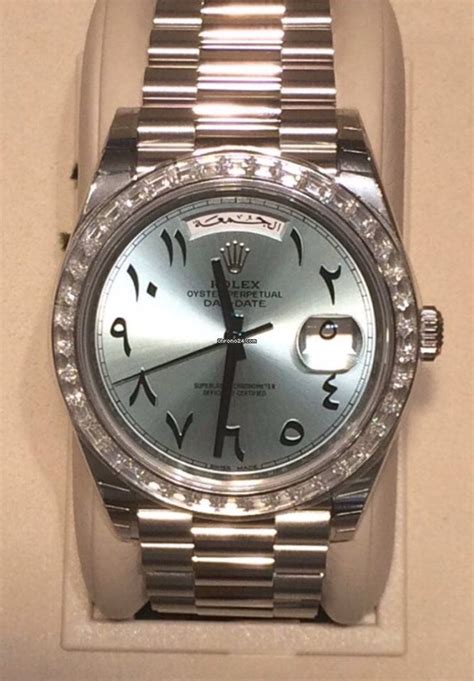 rolex day date arabic numerals.